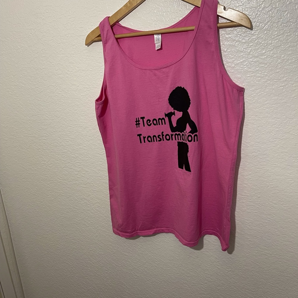 Athletic Pink Graphic Tank Top